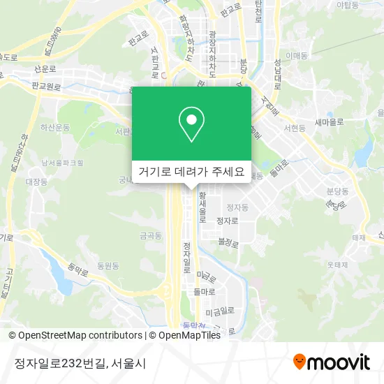 정자일로232번길 지도