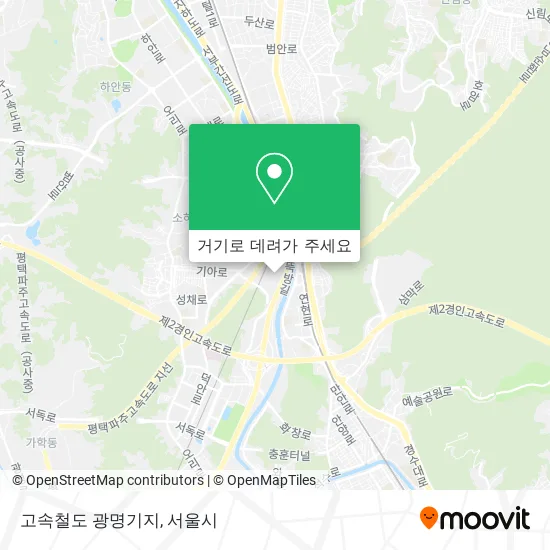 고속철도 광명기지 지도