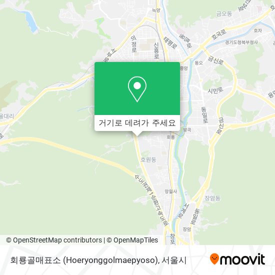 회룡골매표소 (Hoeryonggolmaepyoso) 지도