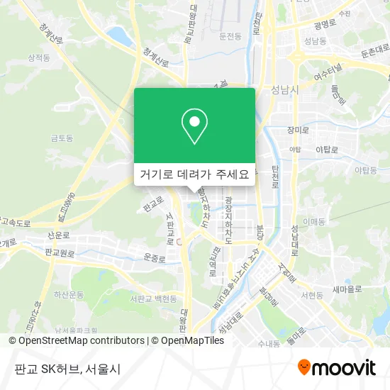 판교 SK허브 지도