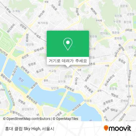 홍대 클럽 Sky High 지도
