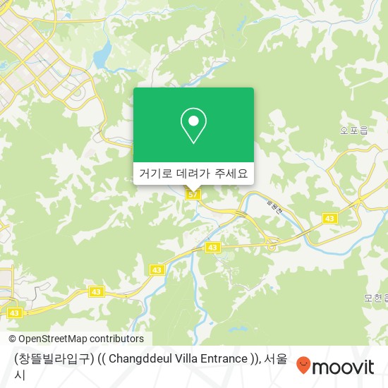 (창뜰빌라입구) (( Changddeul Villa Entrance )) 지도