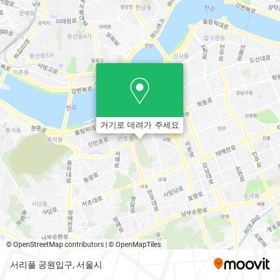 서리풀 공원입구 지도