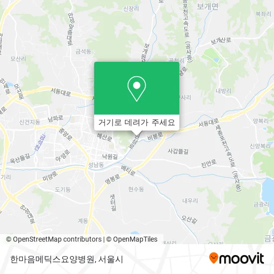 한마음메딕스요양병원 지도