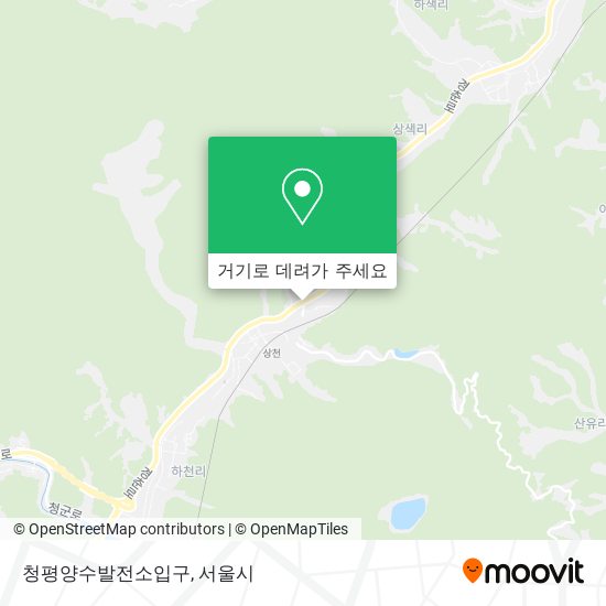 청평양수발전소입구 지도