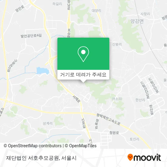 재단법인 서호추모공원 지도