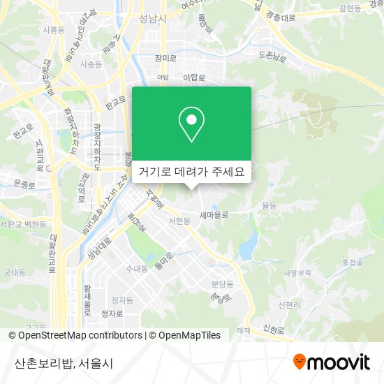 산촌보리밥 지도