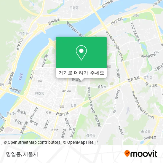 명일동 지도