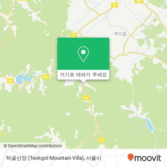 턱골산장 (Teokgol Mountain Villa) 지도