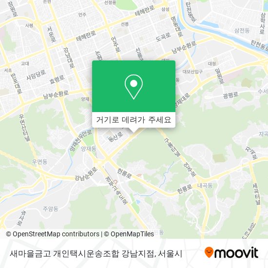 새마을금고 개인택시운송조합 강남지점 지도