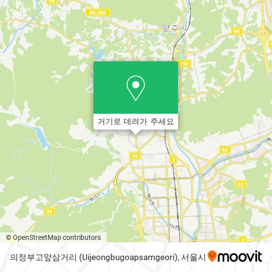 의정부고앞삼거리 (Uijeongbugoapsamgeori) 지도