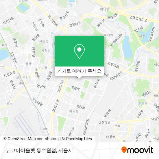 뉴코아아울렛 동수원점 지도