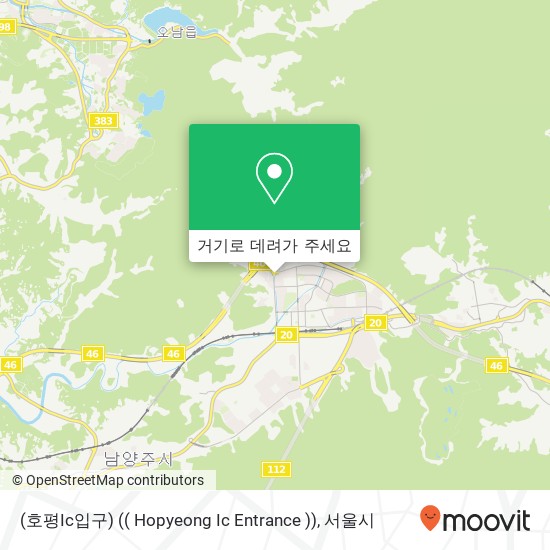 (호평Ic입구) (( Hopyeong Ic Entrance )) 지도