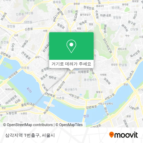 삼각지역 1번출구 지도