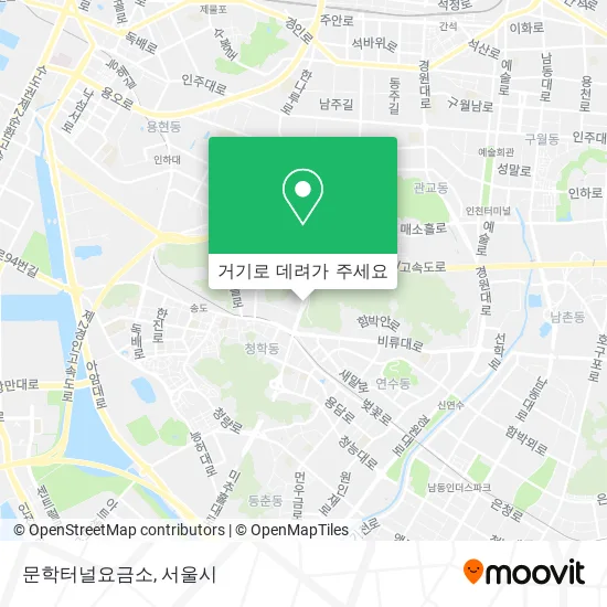 문학터널요금소 지도