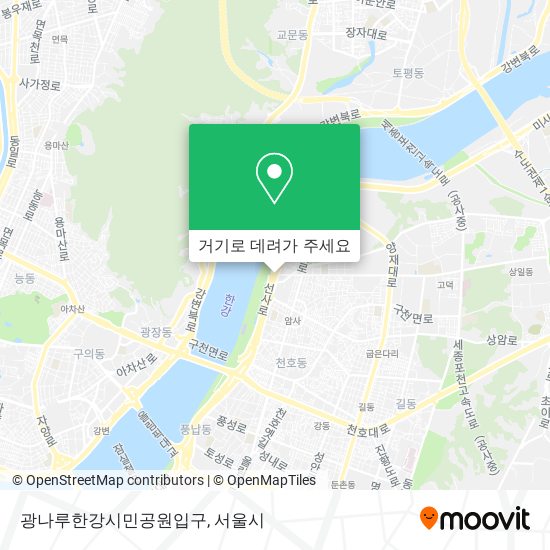 광나루한강시민공원입구 지도