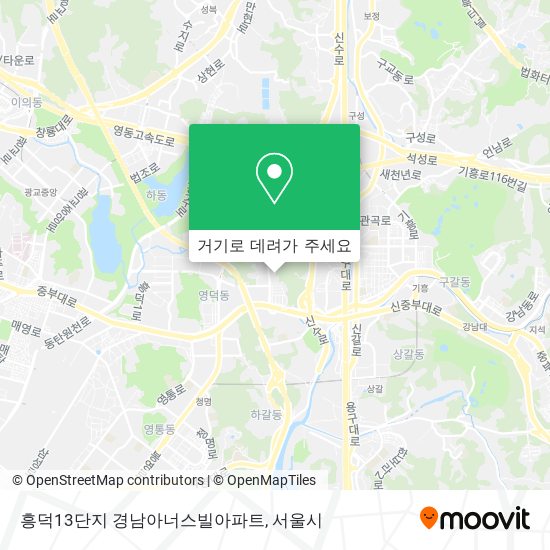 흥덕13단지 경남아너스빌아파트 지도