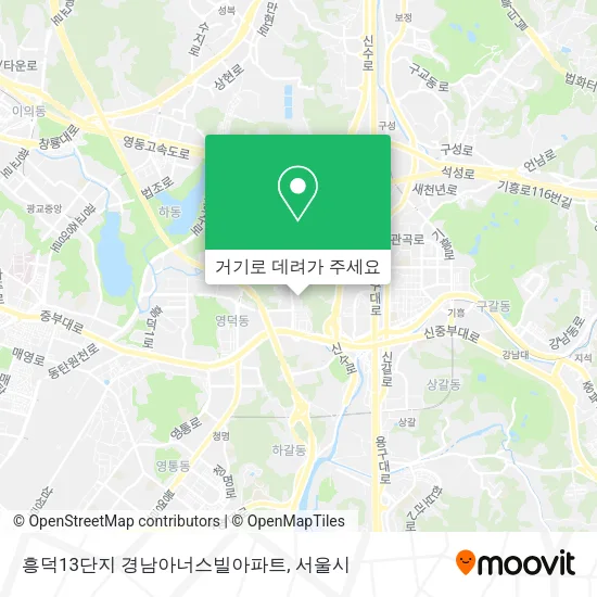 흥덕13단지 경남아너스빌아파트 지도