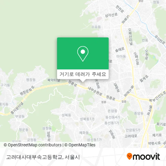 고려대사대부속고등학교 지도