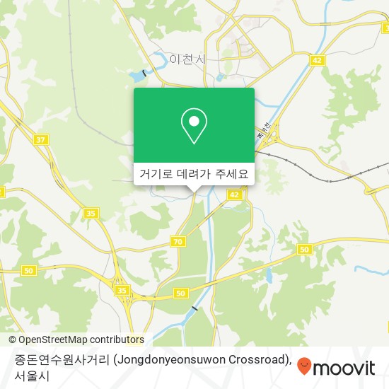 종돈연수원사거리 (Jongdonyeonsuwon Crossroad) 지도