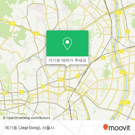 제기동 (Jegi-Dong) 지도
