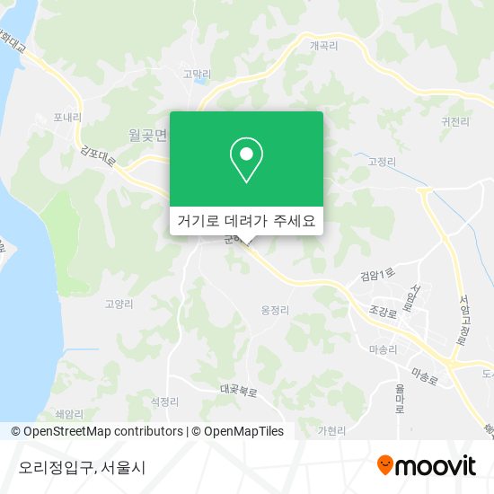 오리정입구 지도