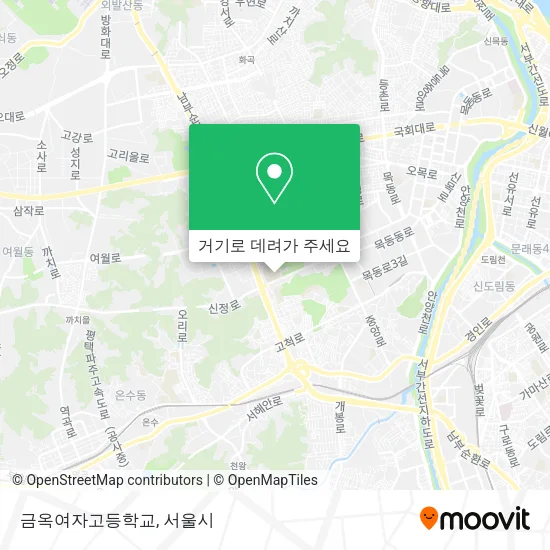금옥여자고등학교 지도