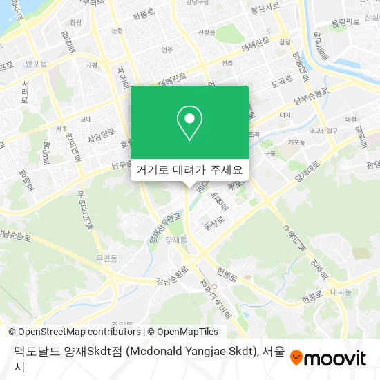 맥도날드 양재Skdt점 (Mcdonald Yangjae Skdt) 지도