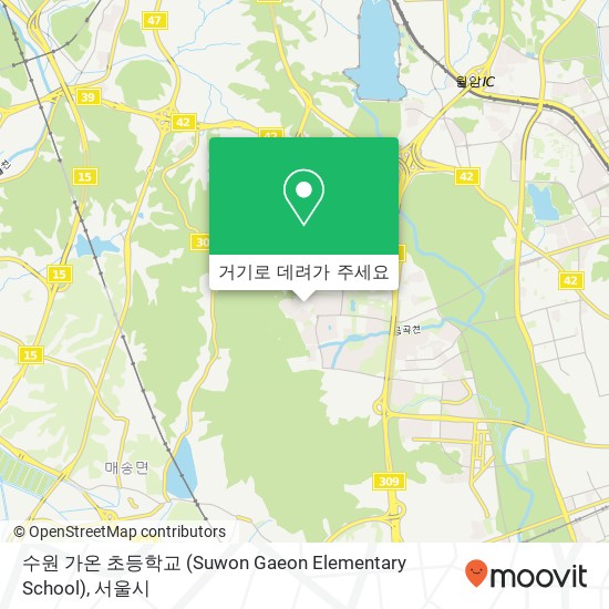 수원 가온 초등학교 (Suwon Gaeon Elementary School) 지도