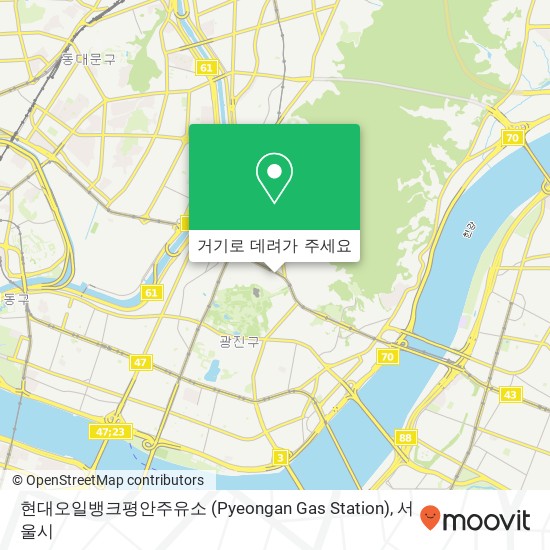 현대오일뱅크평안주유소 (Pyeongan Gas Station) 지도