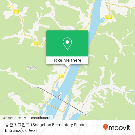 송촌초교입구 (Songchon Elementary School Entrance) 지도