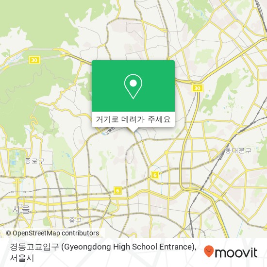 경동고교입구 (Gyeongdong High School Entrance) 지도