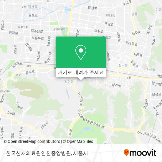 한국산재의료원인천중앙병원 지도