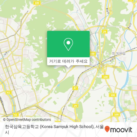 한국삼육고등학교 (Korea Samyuk High School) 지도