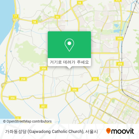 가좌동성당 (Gajwadong Catholic Church) 지도