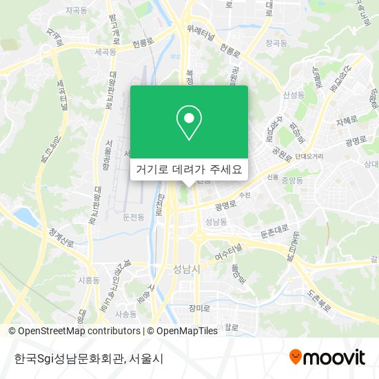 한국Sgi성남문화회관 지도