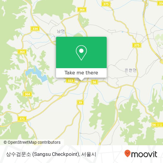 상수검문소 (Sangsu Checkpoint) 지도