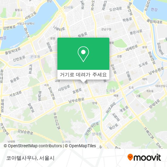 코아텔사우나 지도