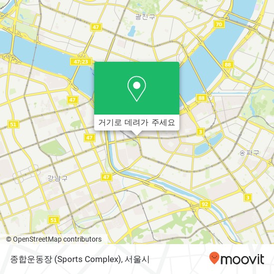 종합운동장 (Sports Complex) 지도