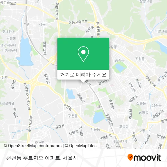 천천동 푸르지오 아파트 지도