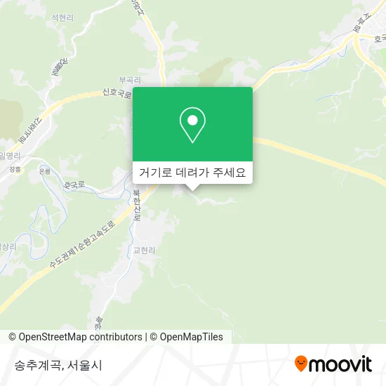 송추계곡 지도