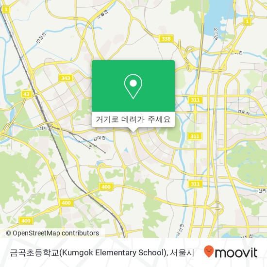 금곡초등학교(Kumgok Elementary School) 지도