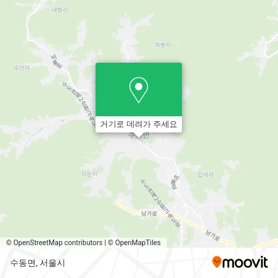 수동면 지도