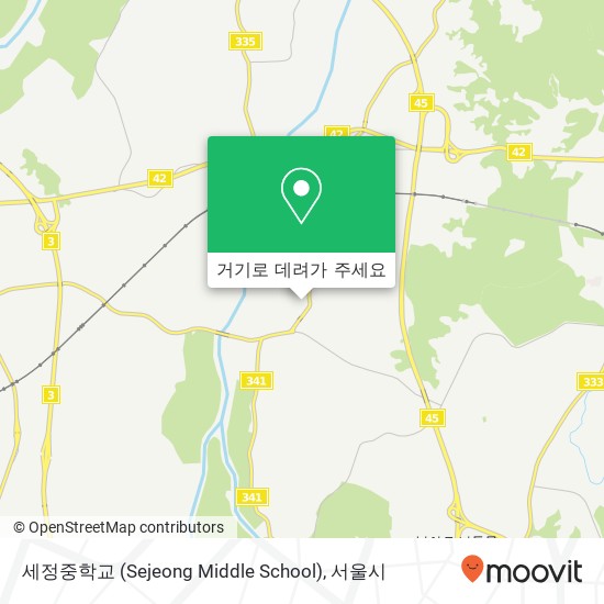 세정중학교 (Sejeong Middle School) 지도