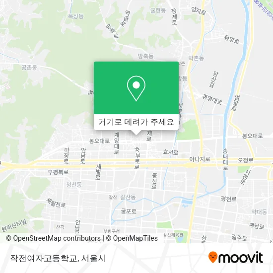 작전여자고등학교 지도