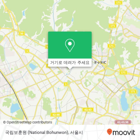 국립보훈원 (National Bohunwon) 지도