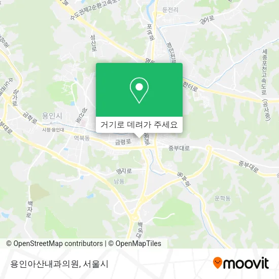 용인아산내과의원 지도