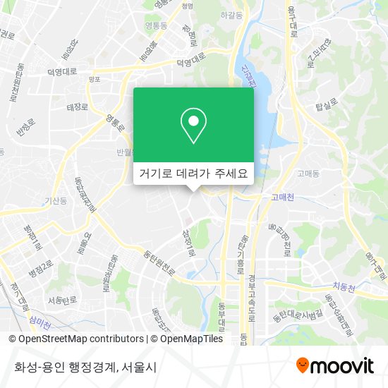 화성-용인 행정경계 지도