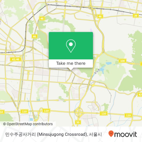 민수주공사거리 (Minsujugong Crossroad) 지도