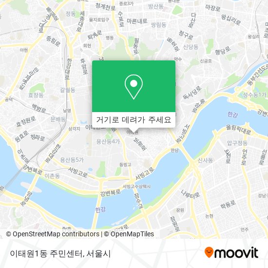 이태원1동 주민센터 지도